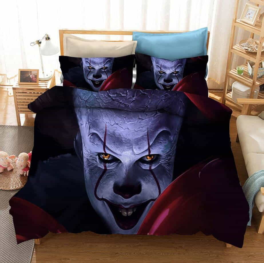 Stephen King’s It Pennywise Bedding Sets, Gift For Mother’s Day, Father’s Day, Christmas, For Halloween