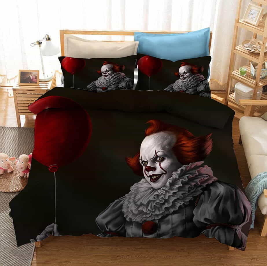 Stephen King’s It Pennywise Bedding Sets, Gift For Mother’s Day, Father’s Day, Christmas Style 2, For Halloween
