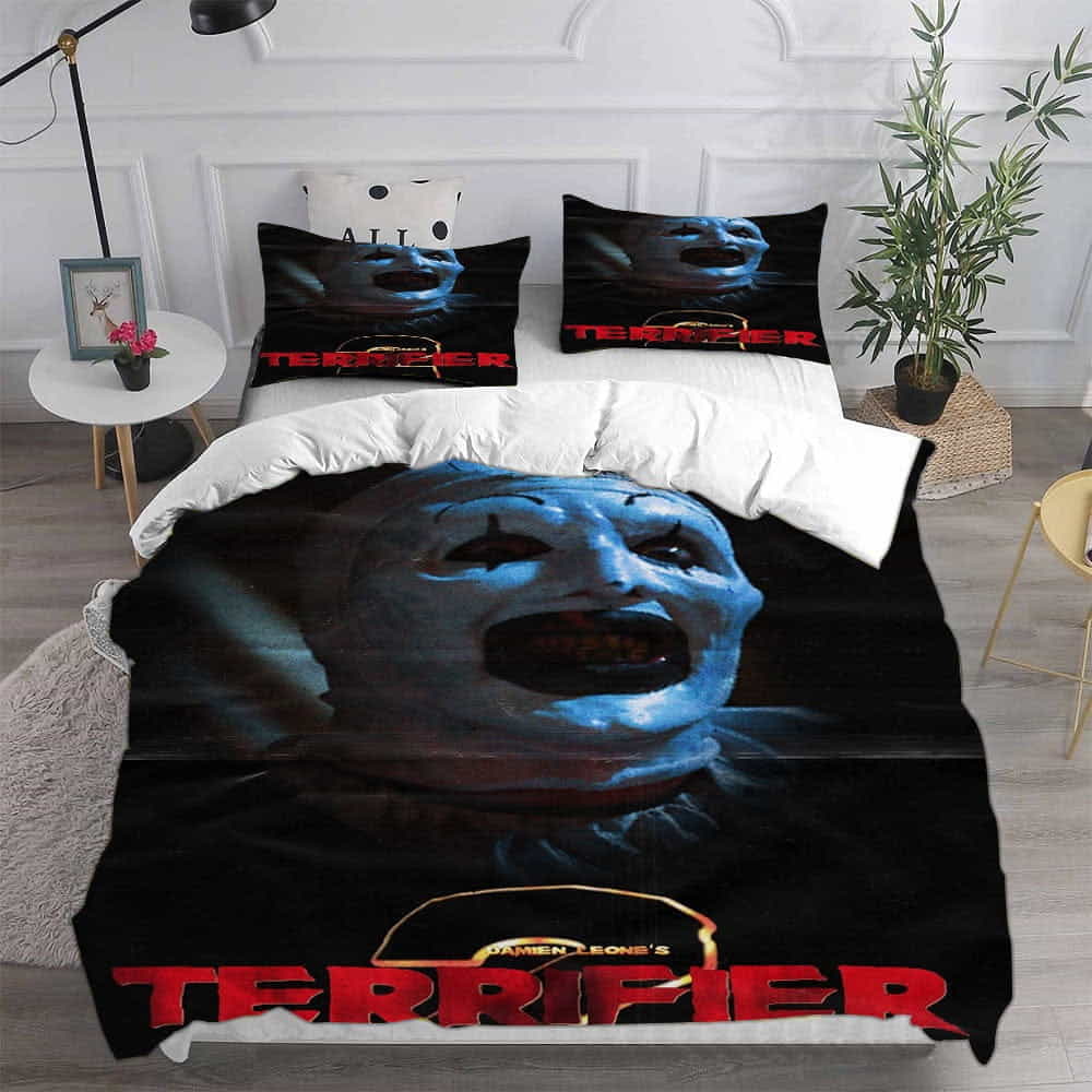 Terrifier 2 Bedding Sets Duvet Cover, Flatsheet, Pillowcases For Every Bedroom, For Halloween