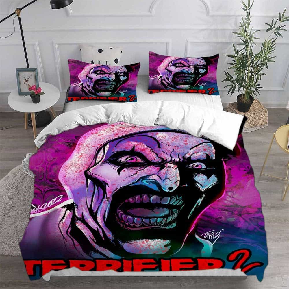 Terrifier 2 Bedding Sets Gifts For Family Members Father’s Day, For Halloween