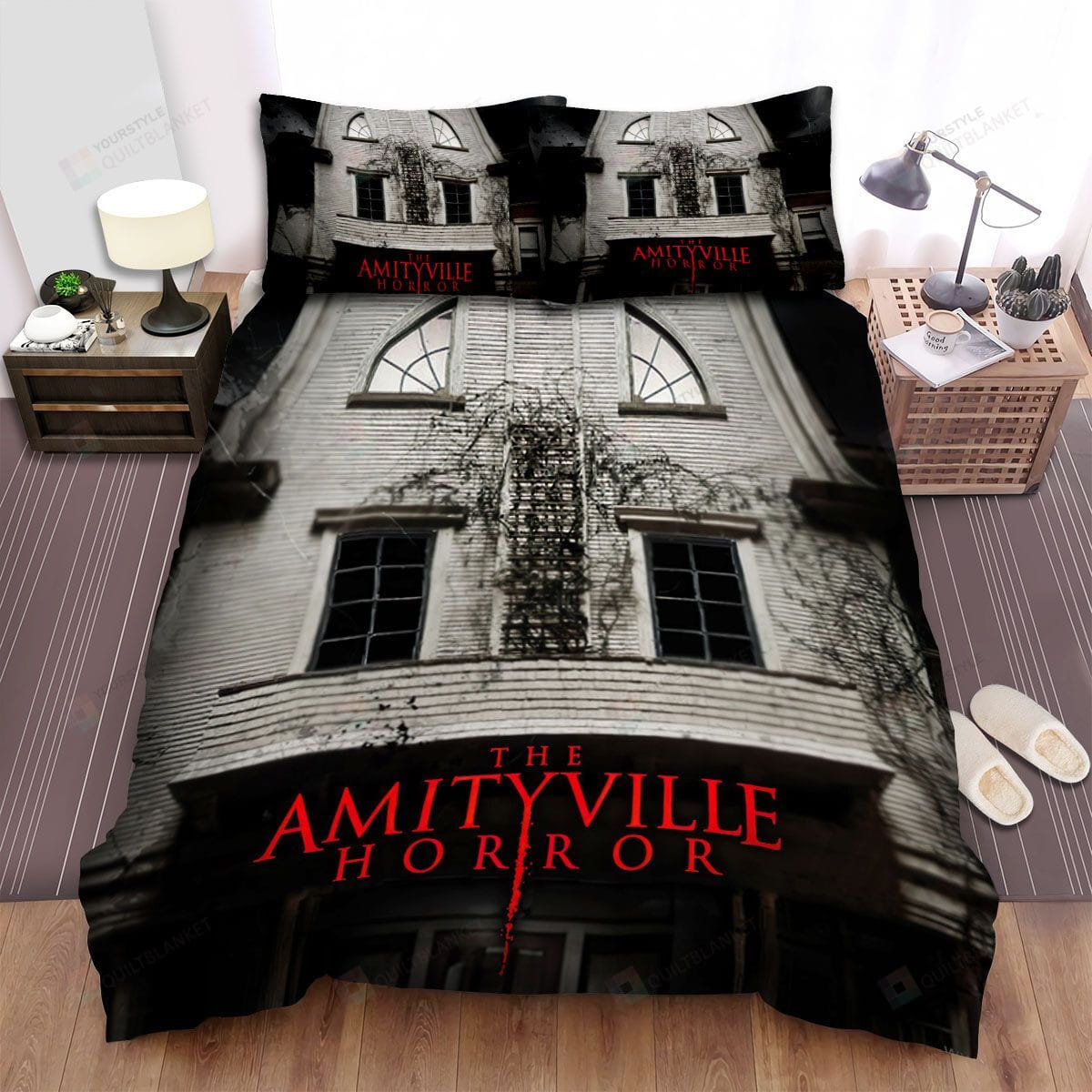 The Amityville Horror Poster Duvet Cover, Flastsheet, Pillowcase Bedding Set Gift Ideas For Fans, For Halloween