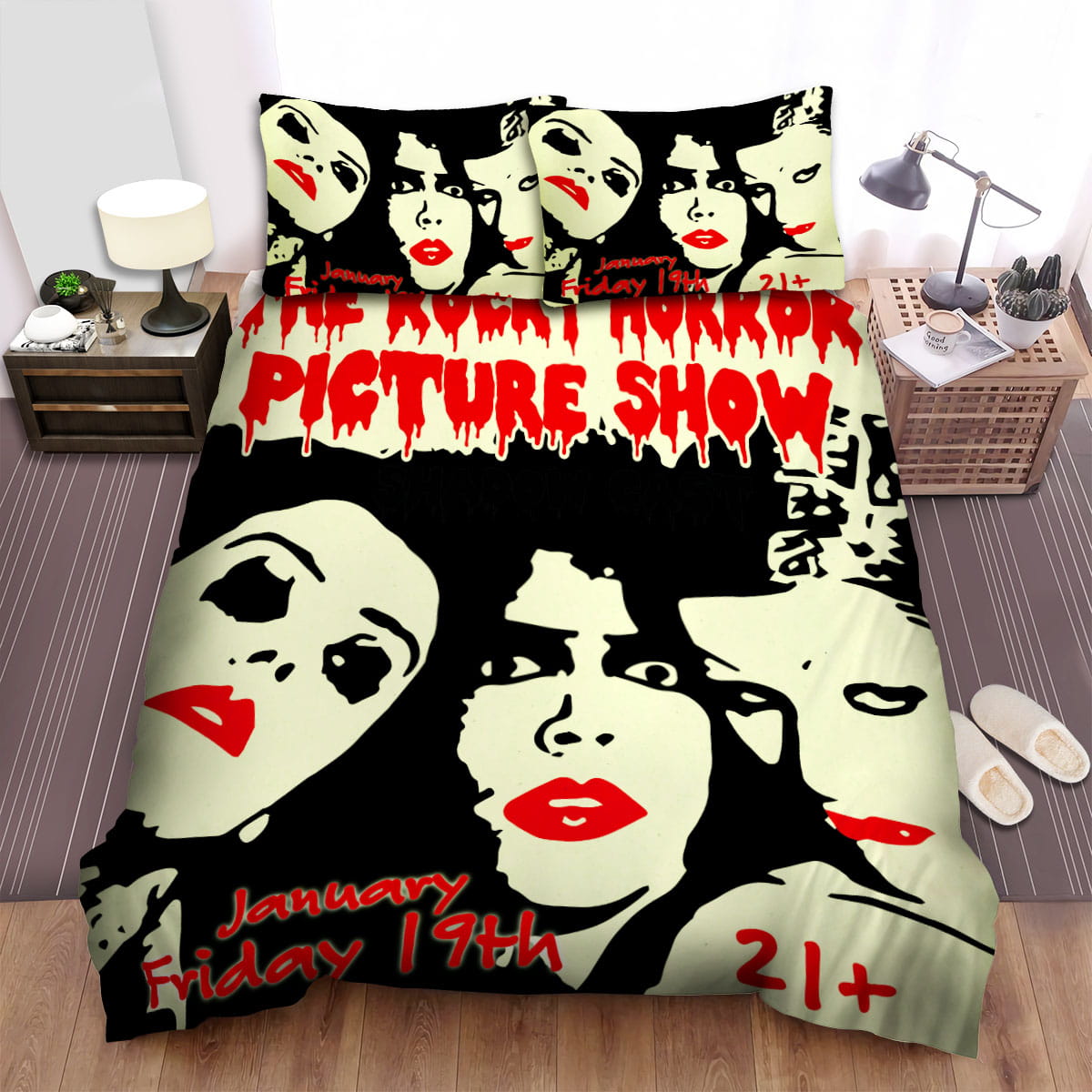 The Rocky Horror Picture Show (1975) Live At The Armory Presents Movie Poster Bed Sheets Spread Duvet Cover Bedding Sets, For Halloween