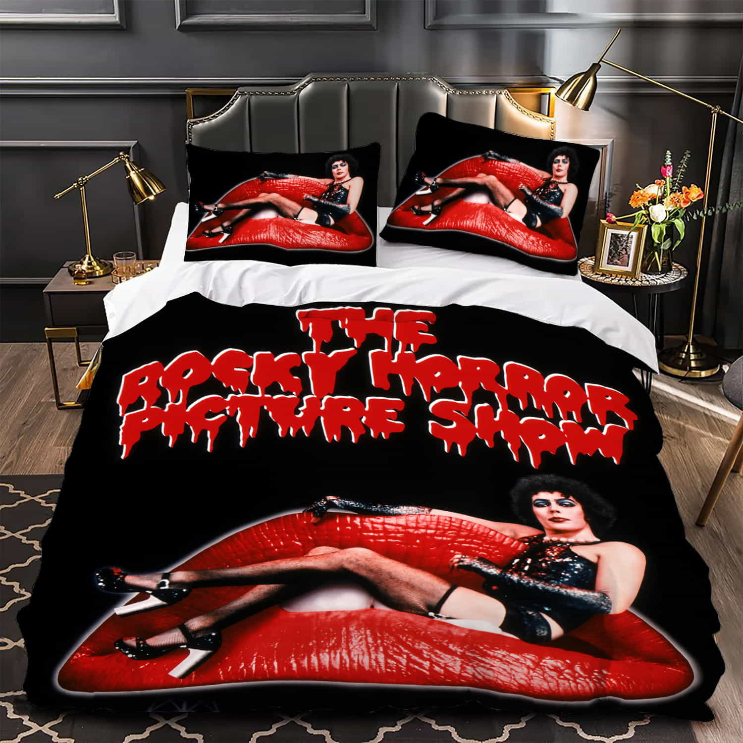 The Rocky Horror Picture Show (1975) Poster Movie Poster Duvet Cover, Flastsheet, Pillowcase Bedding Set Gift Ideas For Fans, For Halloween