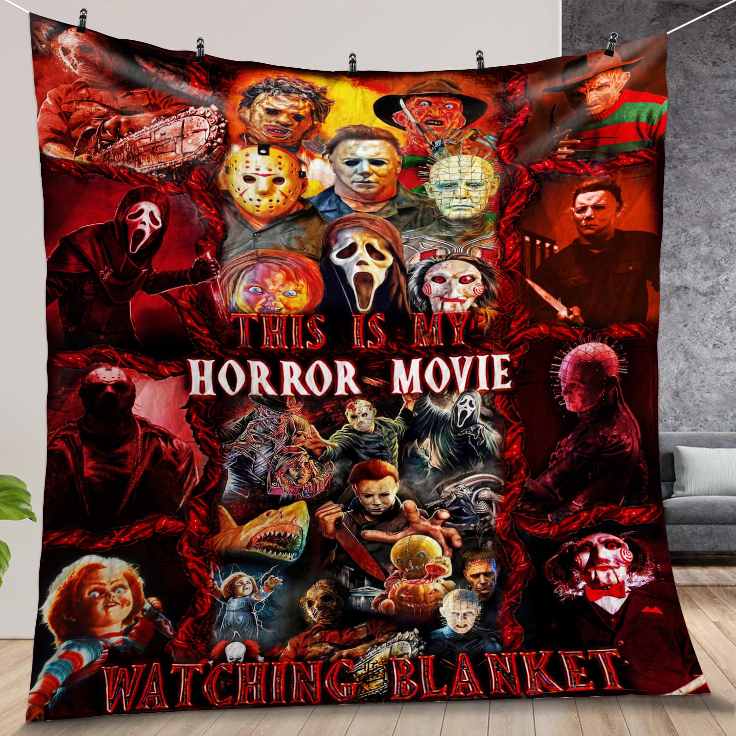 This Is My Horror Movies Quilt Gift Ideas For Fans, For Halloween