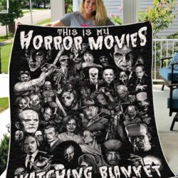 This Is My Horror Movies Watching Quilt Gift For Christmas, Black Friday, Thanksgiving, For Halloween