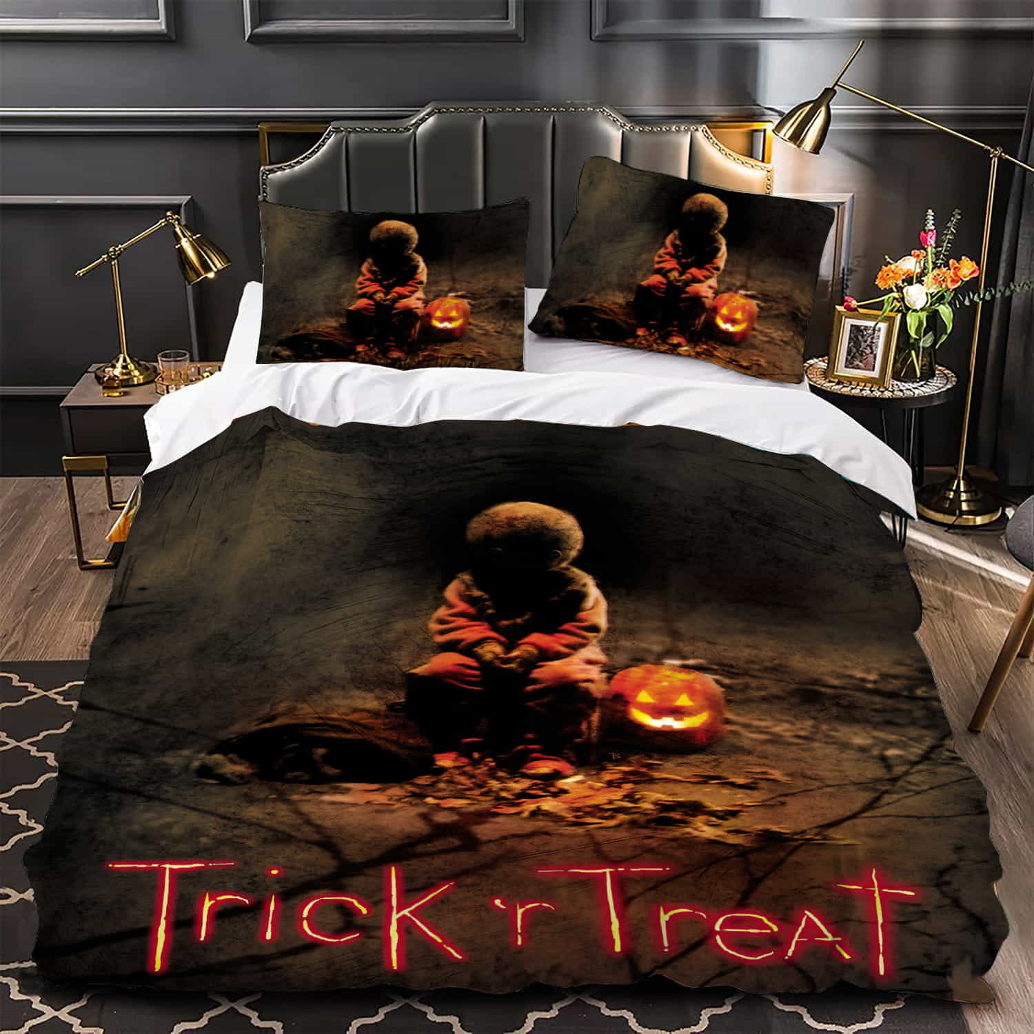 Trick ‘r Treat Movie Poster Duvet Cover, Bedding Set Gifts For Birthday Christmas Thanksgiving Black Friday, For Halloween